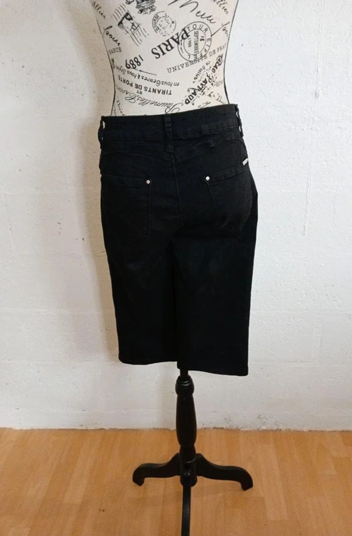 🖤 Bermuda en jean noir Miss RJ – Taille 42 – Très bon état - photo numéro 3