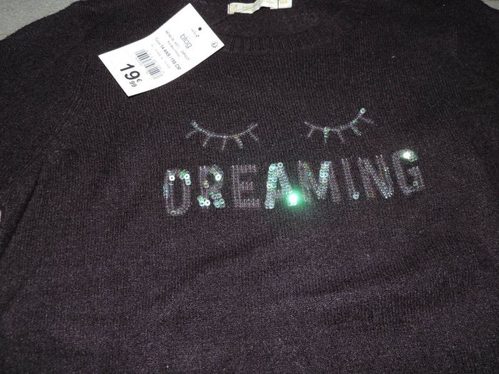 pull gémo taille 14 ans neuf - photo numéro 2