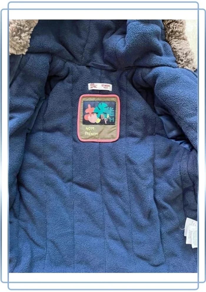 Magnifique manteau bébé fille 12 mois DPAM - photo numéro 3