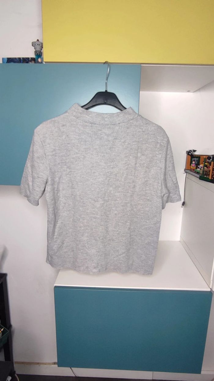 T-shirt Zara gris chiné, Taille M - photo numéro 2