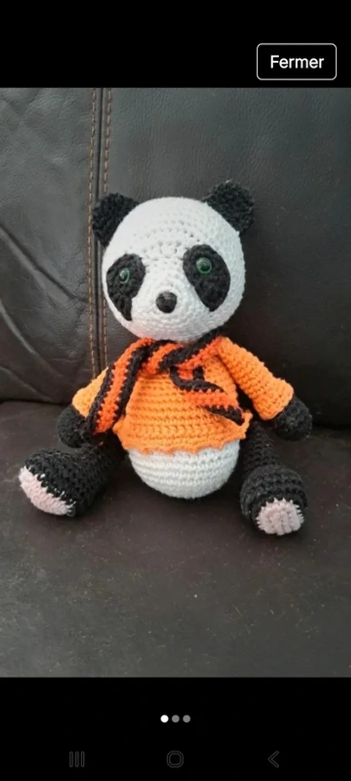 Doudou Panda crochet neuf