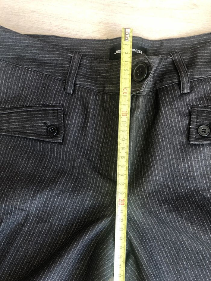 Pantalon tailleur flare jennyfer y2k taille 40 gris rayures tennis - photo numéro 9