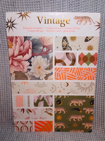 Bloc de papier création design "Vintage"/ Scrapbooking