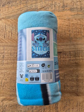 Plaid Polaire Stitch Bleu