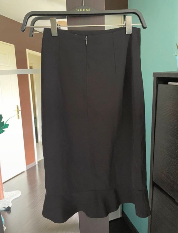 Camaïeu - Jupe mi-longue à volants - Taille 34 - Noir - photo numéro 3