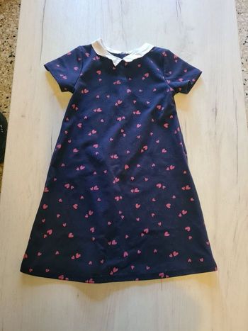Robe fille motif coeur 