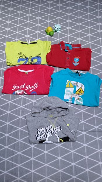 🦁 Lot 5 hauts manches longues, Orchestra, 2 ans