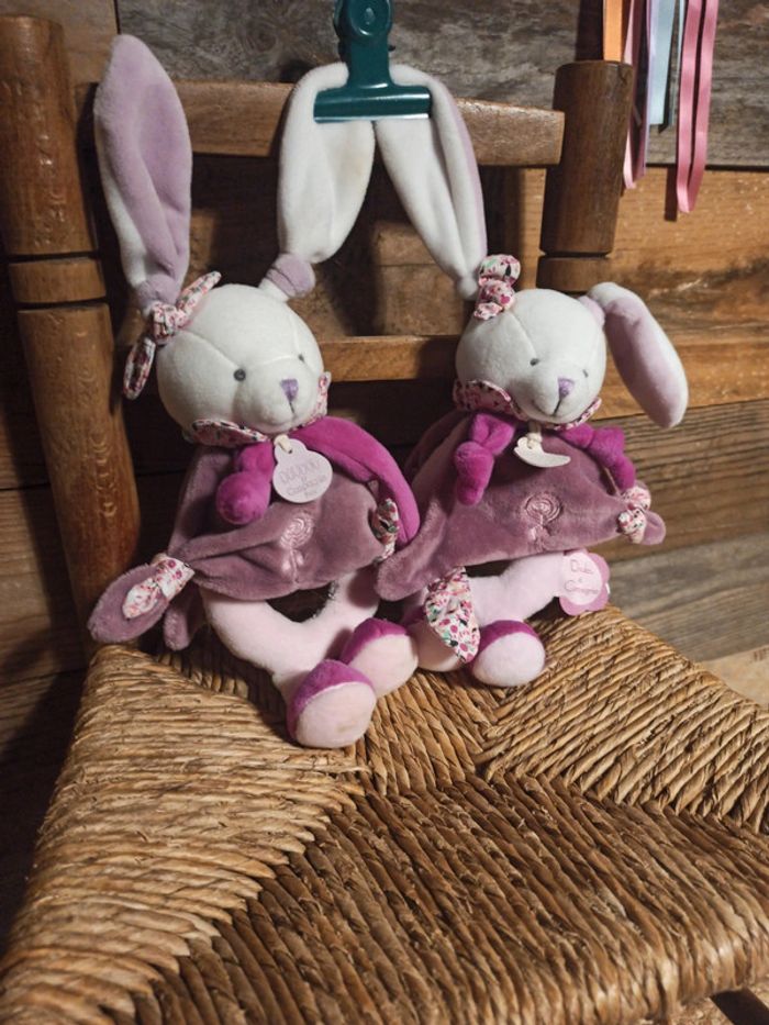 hochet doudou et Compagnie Cerise lapin tbe - photo numéro 2