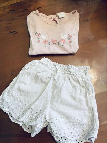 Ensemble short et tee-shirt 6/9 mois