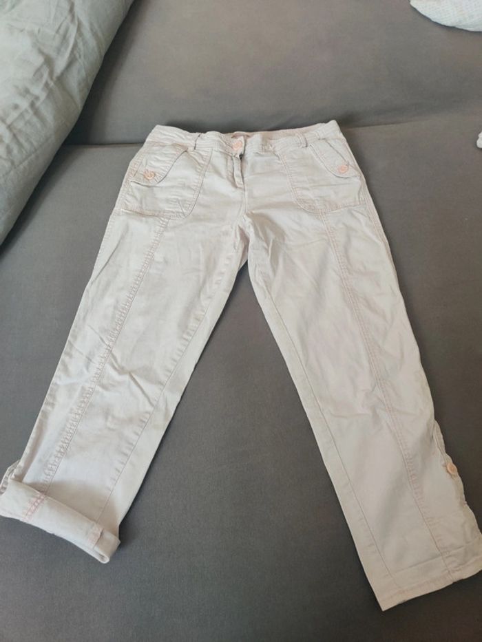Pantalon pantacourt toile Camaïeu 36