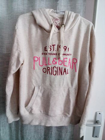 Sweat-shirt beige chiné pull and Bear