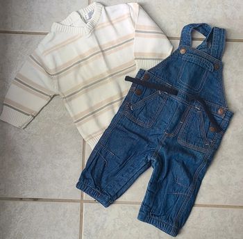 Salopette et pull 1mois