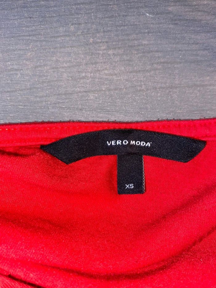 T-shirt rouge Vero Moda 🌸 XS - photo numéro 5