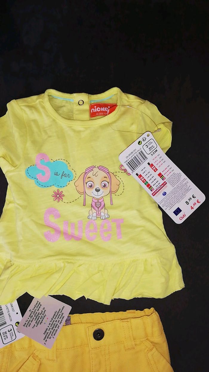 Ensemble 3 mois paw patrol neuf - photo numéro 2