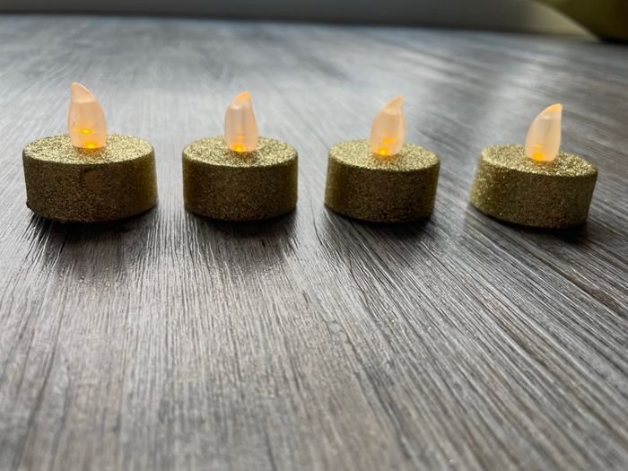 Lot de 4 bougies chauffe-plat (flamme led) - photo numéro 2