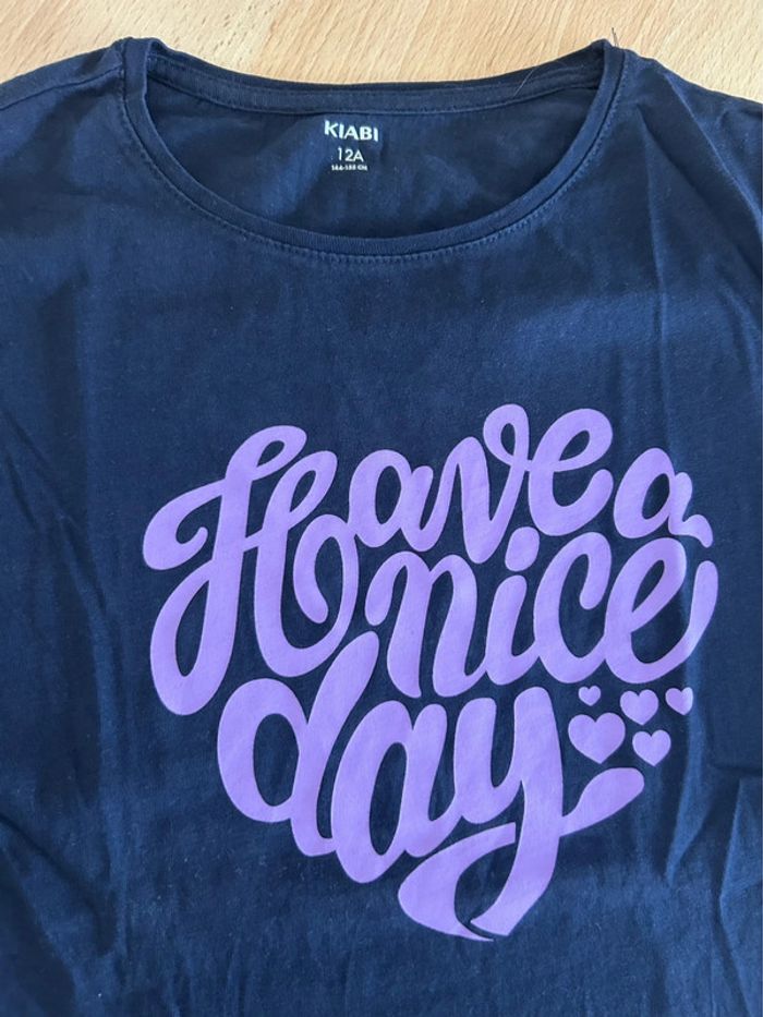 Tee-shirt violet 12 ans Kiabi - photo numéro 2
