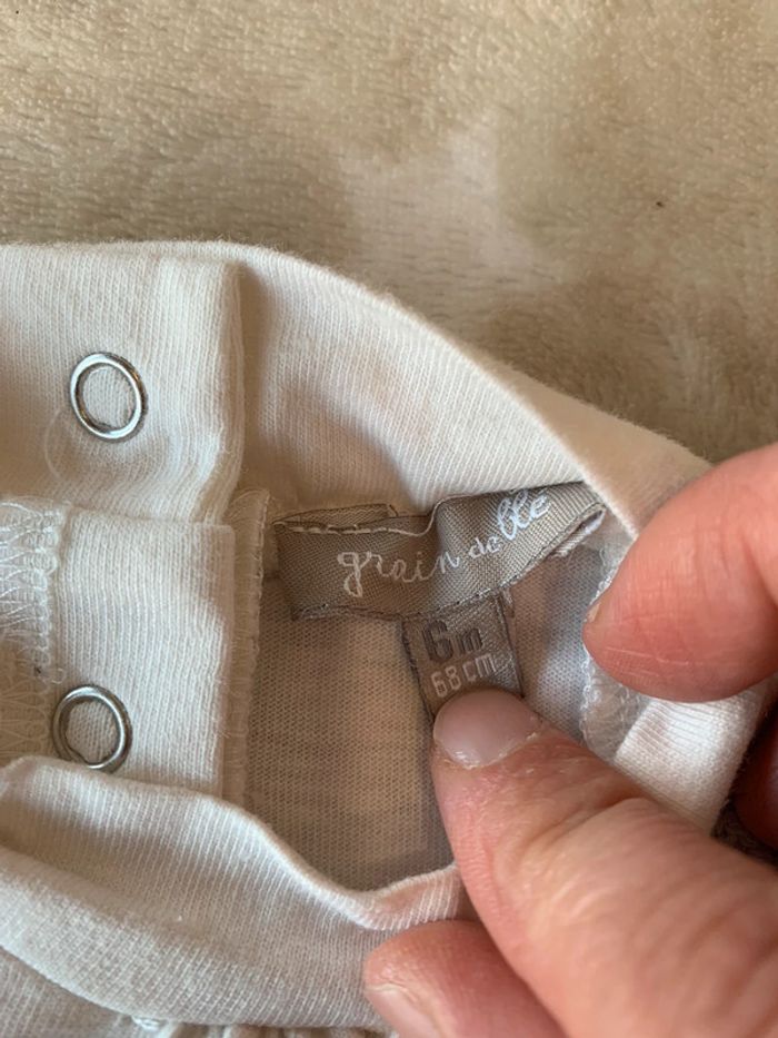 Ensemble Tee-shirt Grain de Blé Jeans 3 Pommes Bleu & Bleu Marine 6M - photo numéro 3