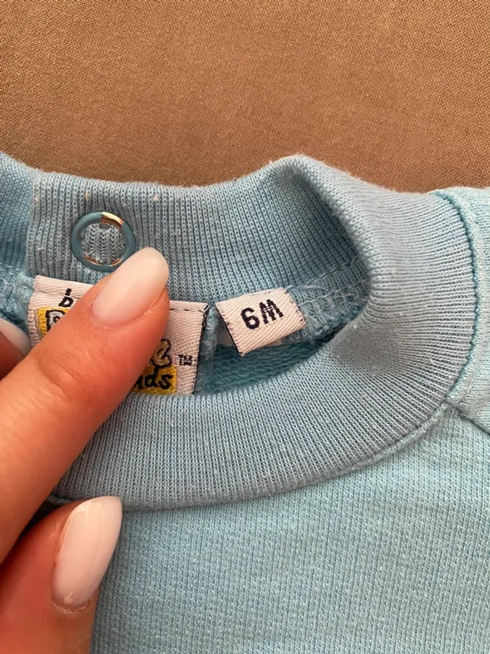 Sweat Baby Popeye bleu ciel - photo numéro 4