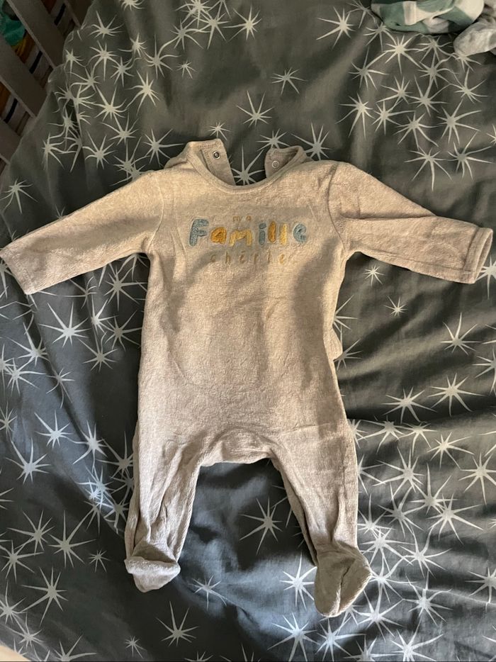 Lot de 6 pyjamas velours 3 mois - photo numéro 2