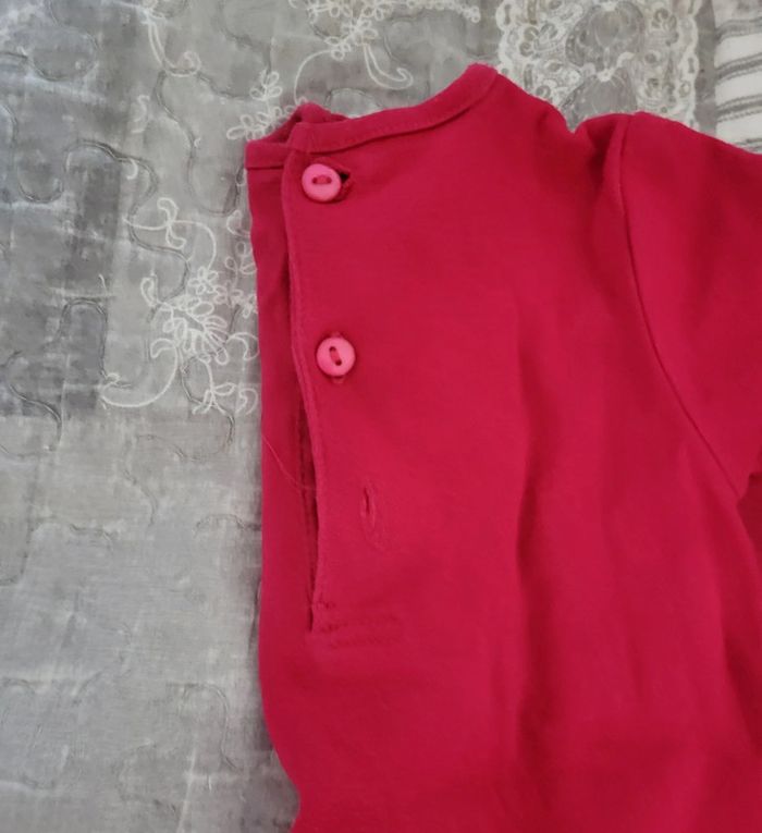 Tee shirt rose fée 12 mois - photo numéro 5