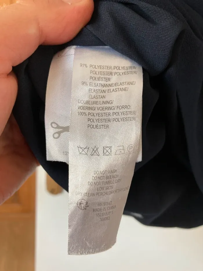 Robe droite bleu marine Cyrillus noeud dans le dos - photo numéro 9