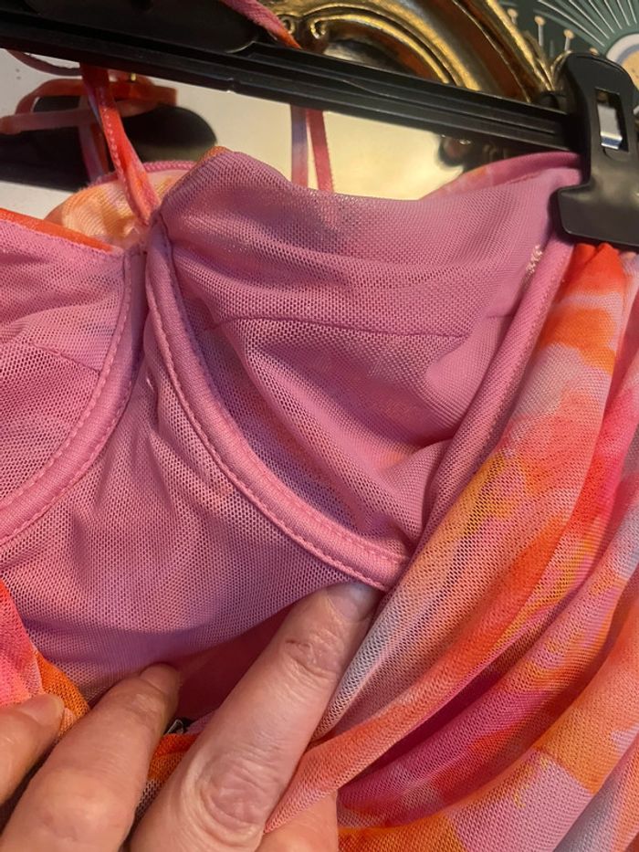 Magnifique robe bustier, colorée, taille L été Zara - photo numéro 7