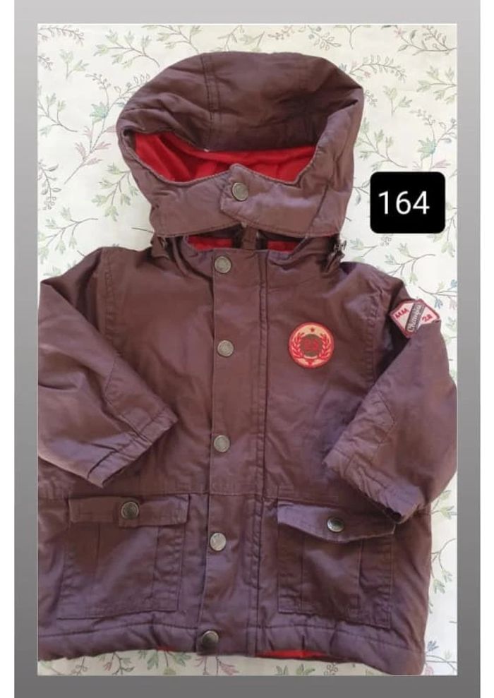 manteau garçon marron/rouge Orchestra 9 mois