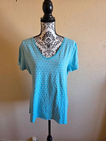 Tee shirt turquoise femme T : Xl