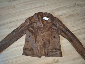 Veste / perfecto simili cuir marron taille M neuve étiquetée