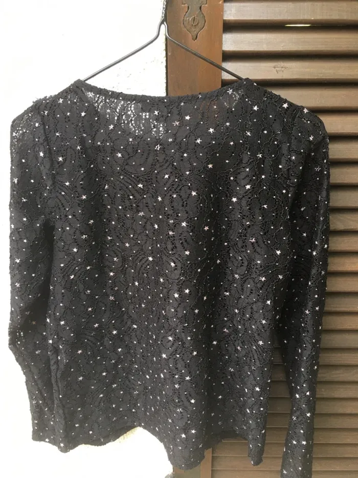 Chemisier Kiabi noir avec motif étoile - photo numéro 2