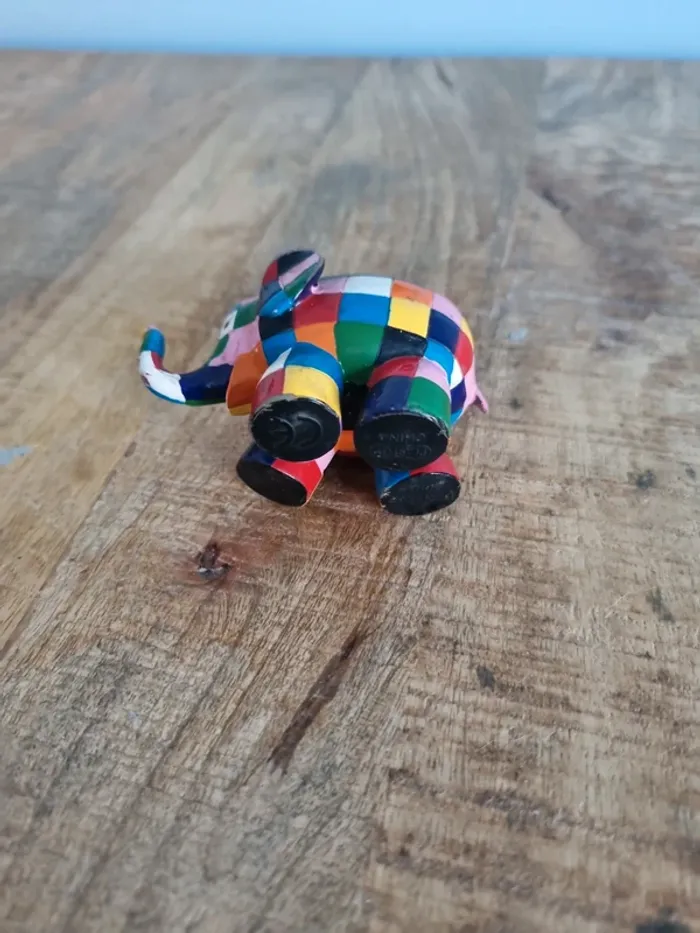Figurine éléphant elmer plastoy - photo numéro 4