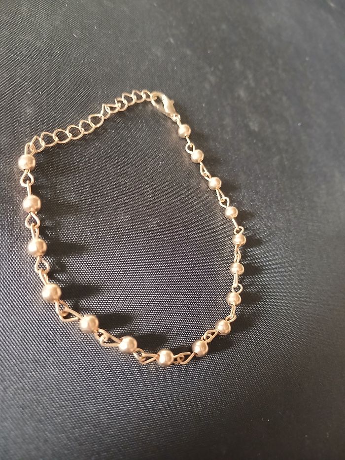 Bracelet doré avec mailles boules - photo numéro 2