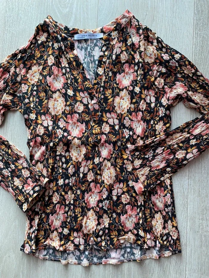 Blouse chemisier Ema blues - photo numéro 4