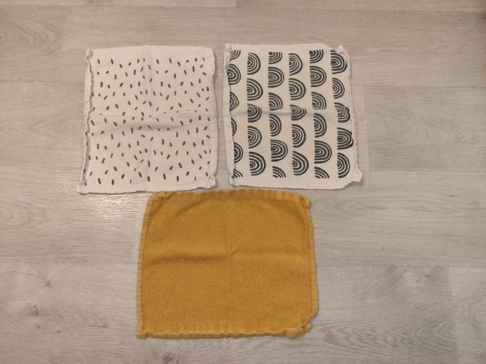 Lot 3 serviettes mains invités 30 x 30 cm - photo numéro 1