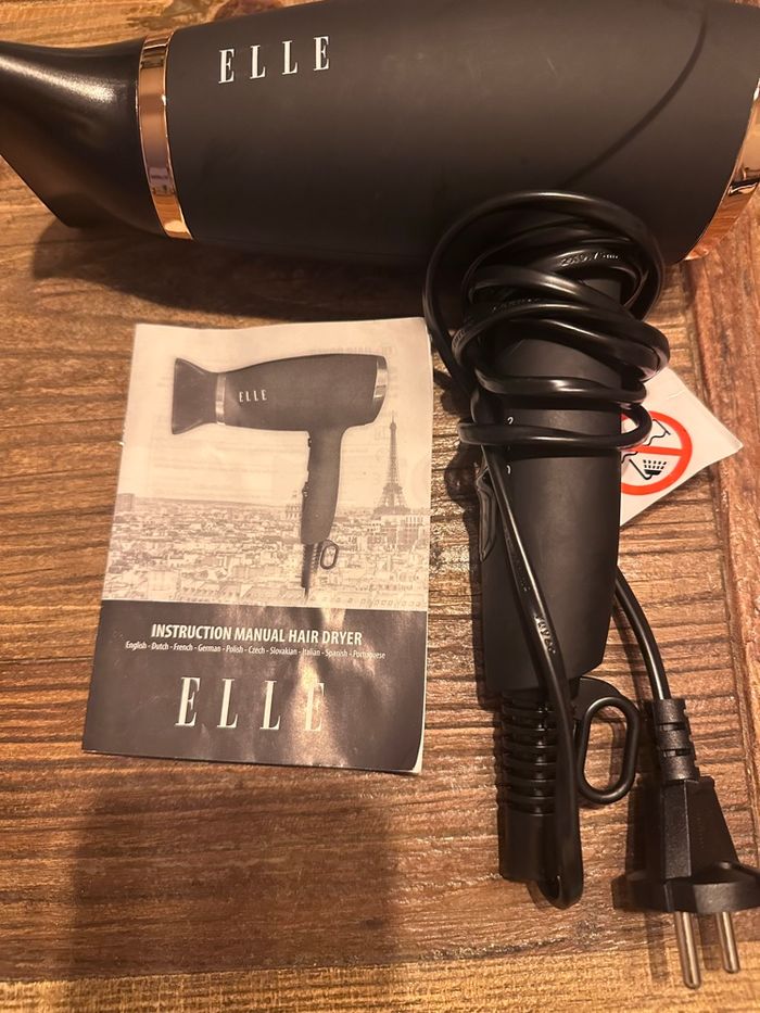 Sèche cheveux ELLE comme neuf - noir et doré - photo numéro 3