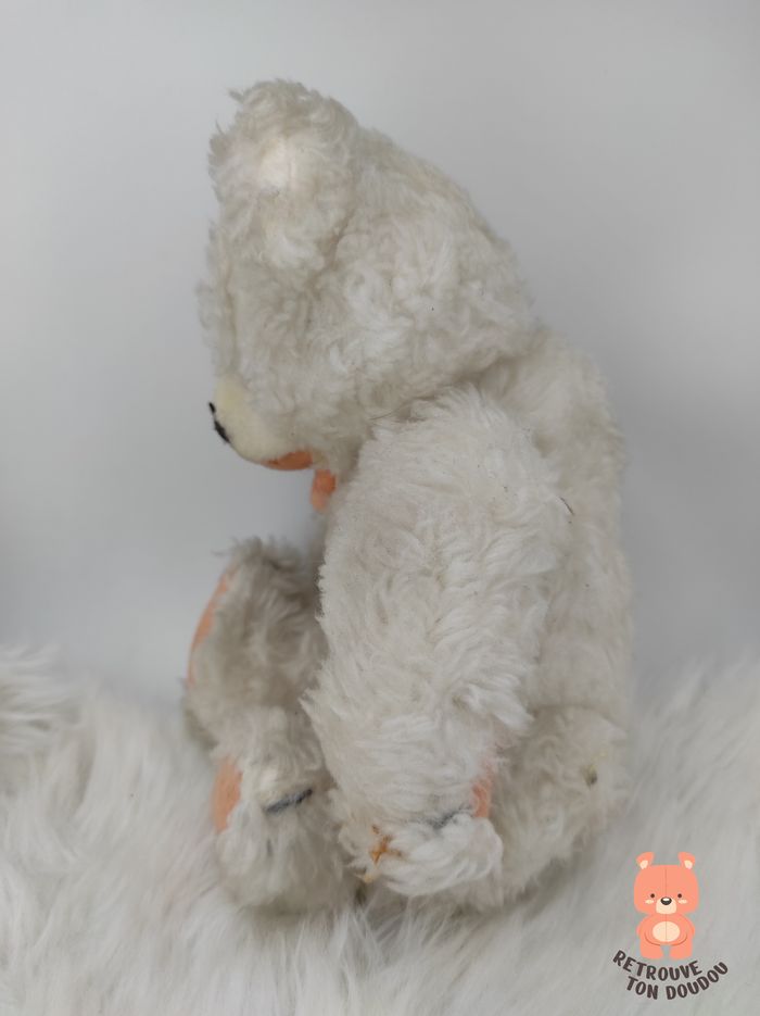 Ours en Peluche Blanc articulé Hermann Vintage 60' - photo numéro 4