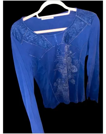 🌸 Petit haut bleu FONCÉE 🌸