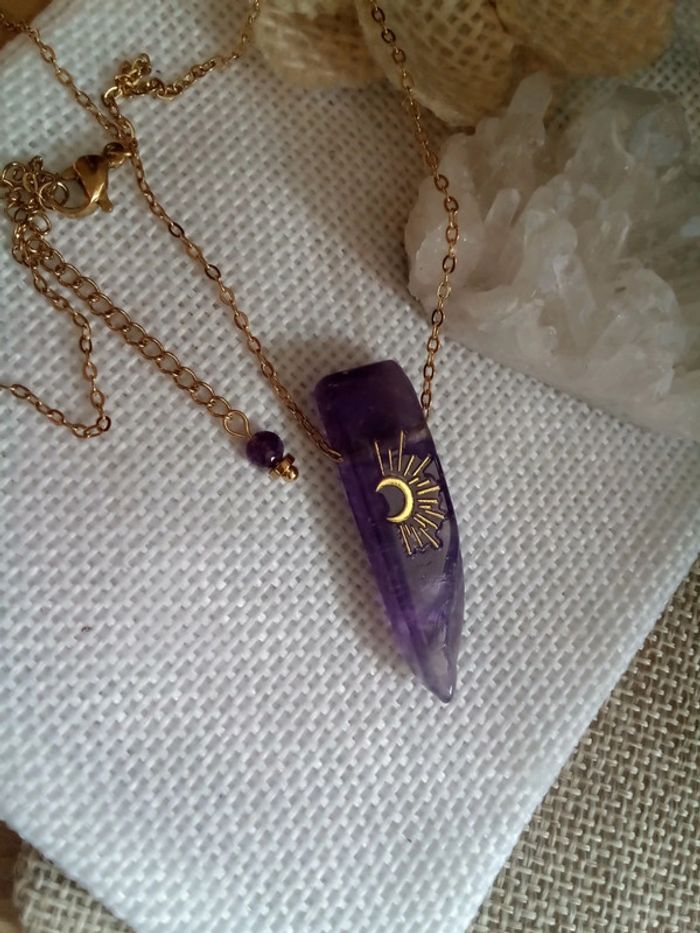 Collier pointe d'améthyste 💜.