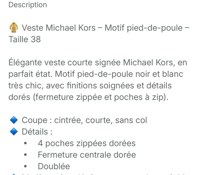 Veste blazer Michael kors - photo numéro 7