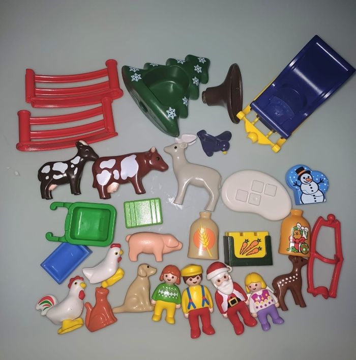 123 playmobil calendrier de l'avent Noël à la ferme 9009 complet - photo numéro 2