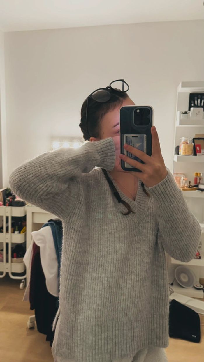 Pull gris - photo numéro 5