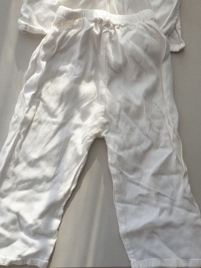1 ensemble pantalon t shirt blanc léger 2 ans - photo numéro 4