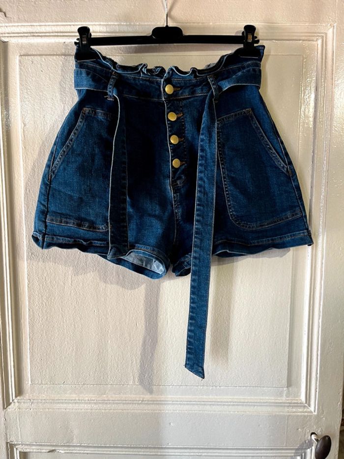 Short en jeans taille haute taille 38