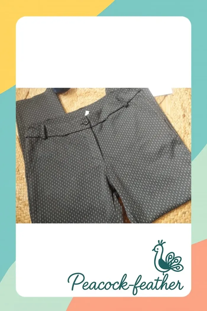 Pantalon imprimé gris 40 - photo numéro 3
