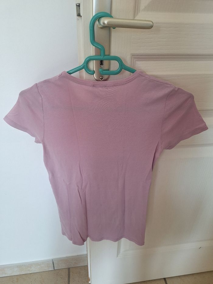 T-shirt rose clair manches courtes/ S / United Colors of Benetton - photo numéro 3