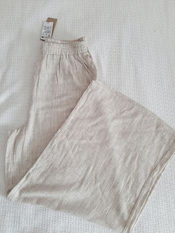 pantalon rayé large
