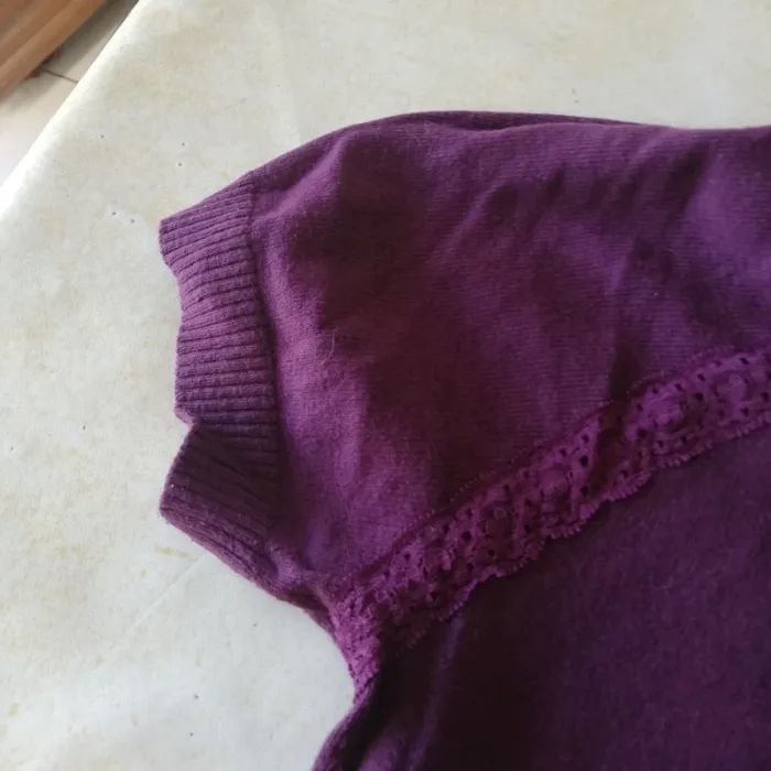 Petit pull manches courtes t. L Tout simplement violet prune - photo numéro 7