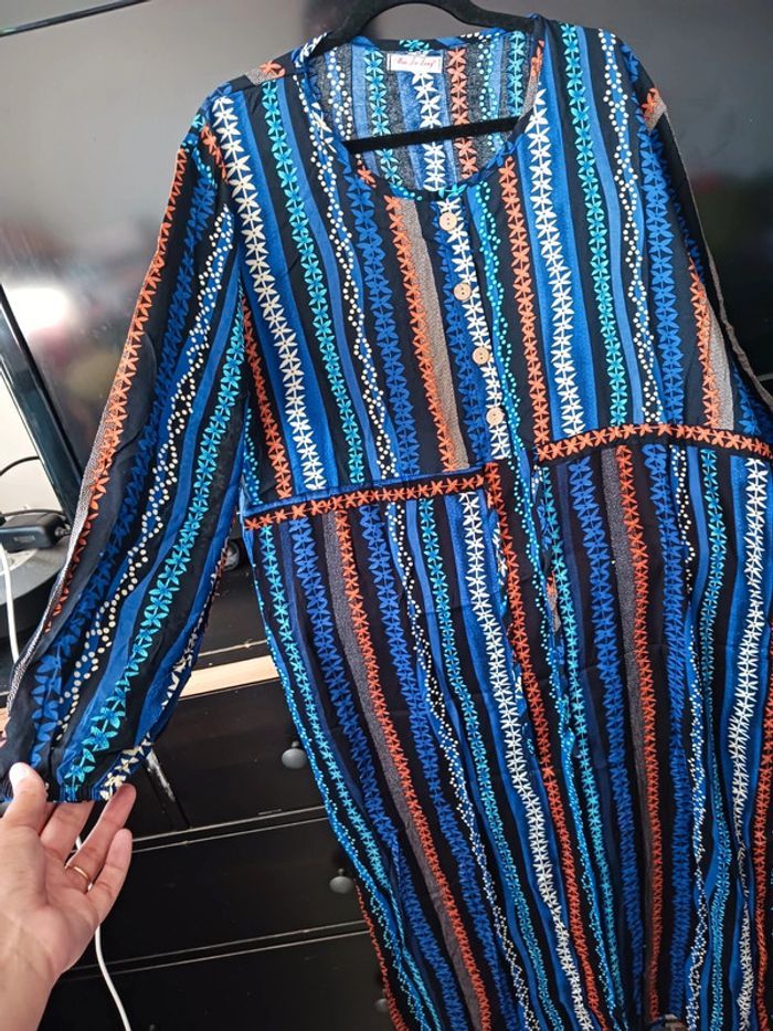 Robe bleue fluide et légère TailleL40 - photo numéro 2