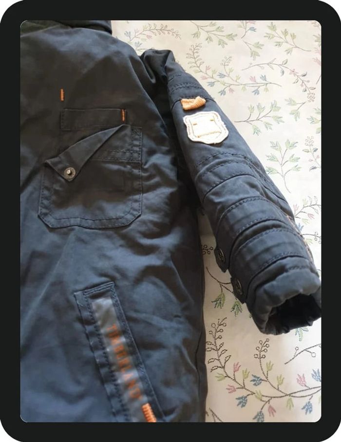 manteau garçon gris/orange Timberland 18 mois - photo numéro 7