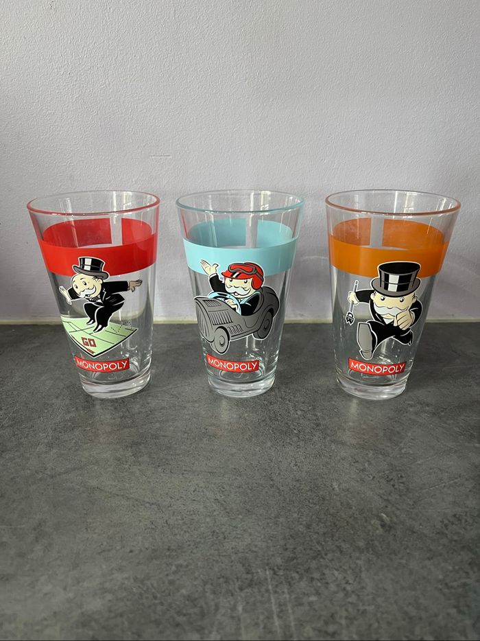 Lot verres Monopoly